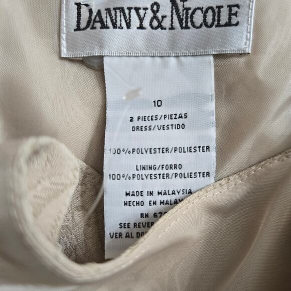 Danny & Nicole Vtg Y2K Romantic Fem Cottage Embroidered Sheer High Low Dress 10 - Picture 8 of 12
